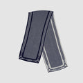 In2Green - Reversible Sustainable Chevron Scarf - Equestrian Harness Herringbone: Blue