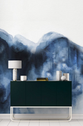Indigo Abstract - Custom sized wallpaper mural (per/m2) - Deep Blue