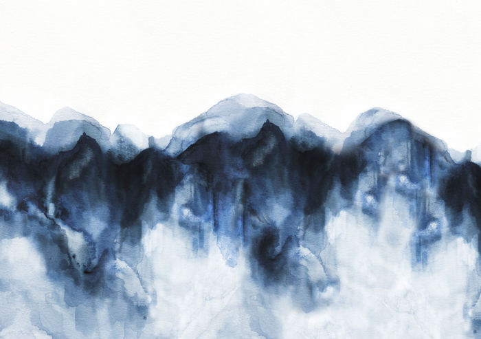 Indigo Abstract - Custom sized wallpaper mural (per/m2) - Deep Blue