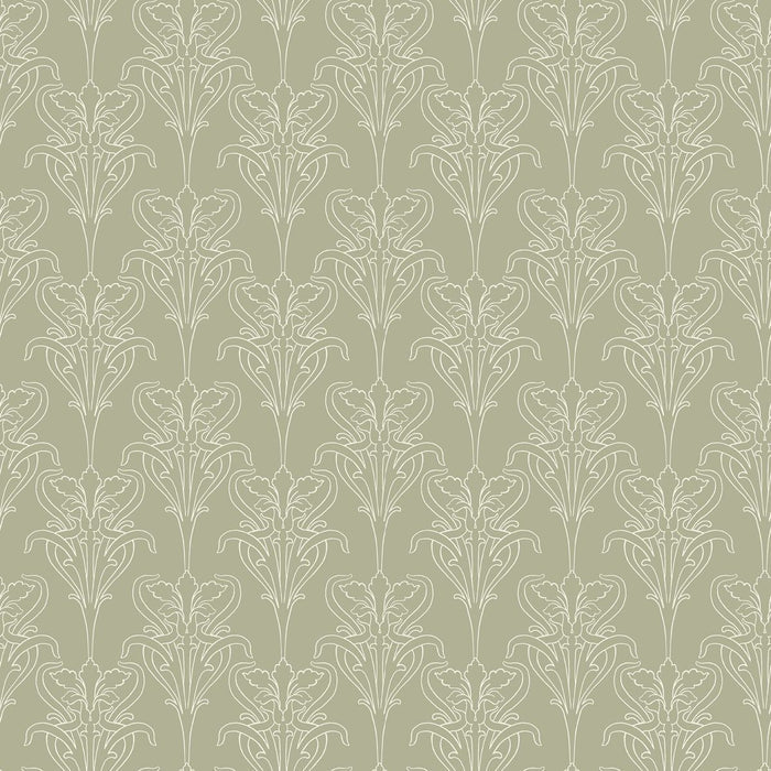 Iris Wallpaper - Green