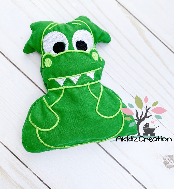 in the hoop rice pack embroidery design, dragon embroidery design, in the hoop dragon embroidery design, dragon stuffie embroidery design, boo boo bag embroidery design, dragon applique, machine embroidery dragon design