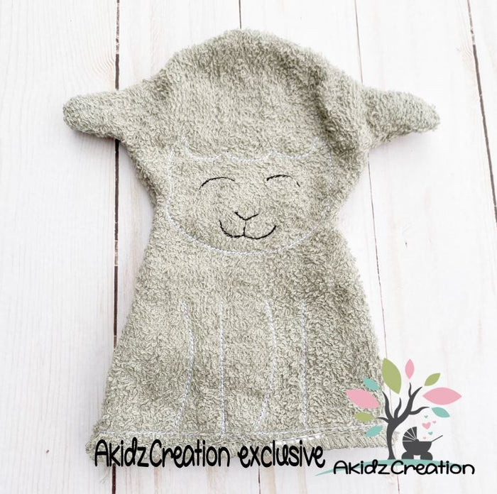 sheep embroidery design, washie embroidery design, lamb embroidery design, easter embroidery design, barn animal embroidery design, animal embroidery design, bath matt embroidery design,