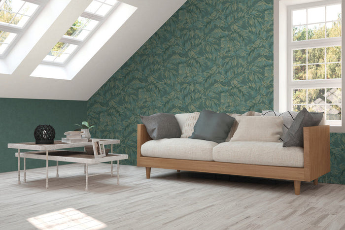 Jade Leaf Wallpaper - Green