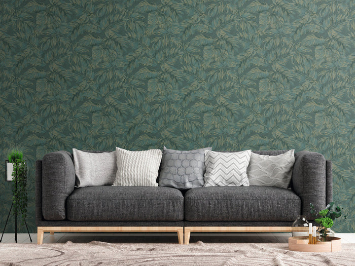 Jade Leaf Wallpaper - Green