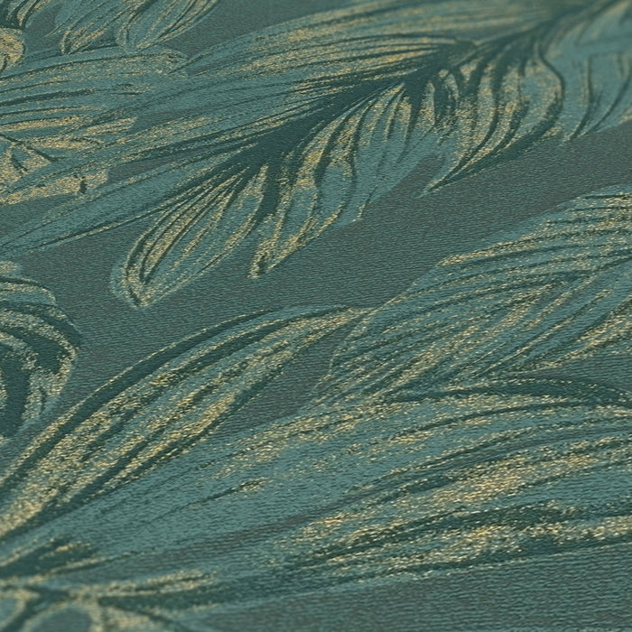 Jade Leaf Wallpaper - Green