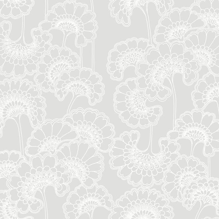 Japanese Floral Wallpaper - Florence Broadhurst - Brume