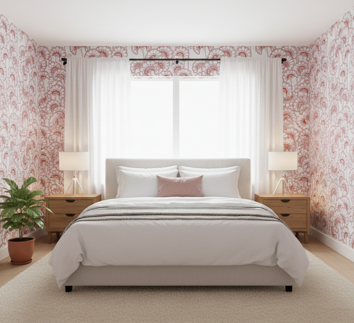 Japanese Floral Wallpaper - Florence Broadhurst - Tanami