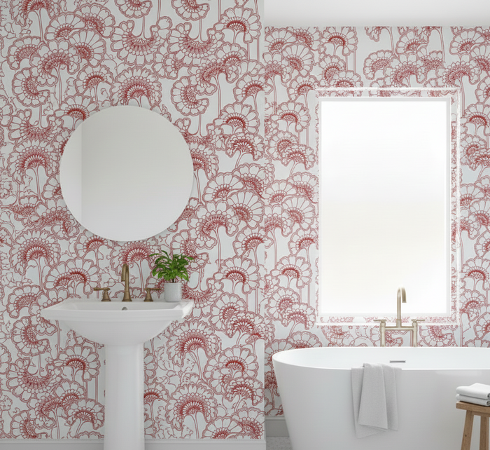 Japanese Floral Wallpaper - Florence Broadhurst - Tanami