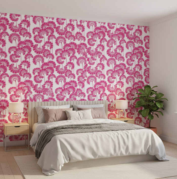 Japanese Floral Wallpaper - Florence Broadhurst - Waratah
