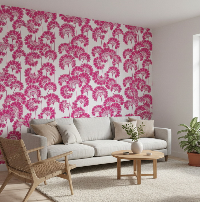 Japanese Floral Wallpaper - Florence Broadhurst - Waratah