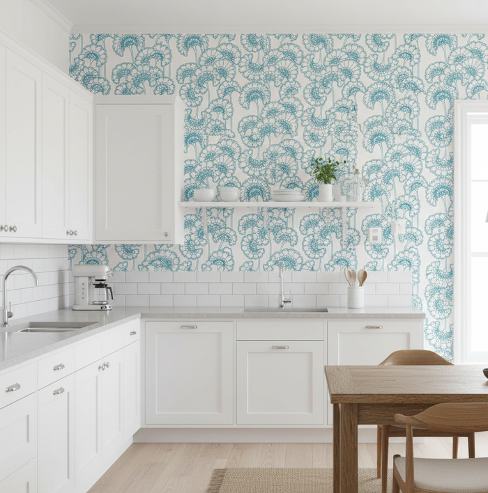 Japanese Floral Wallpaper - Florence Broadhurst - Waterfall