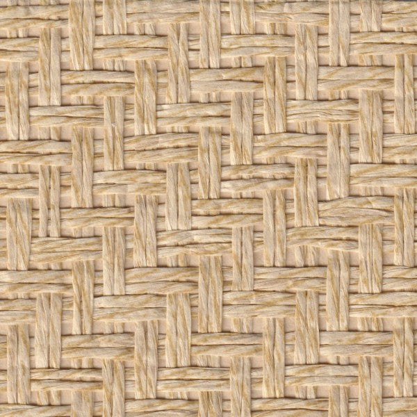 Japanese Summerhouse - Handmade Grasscloth Wallpaper - Golden Sand