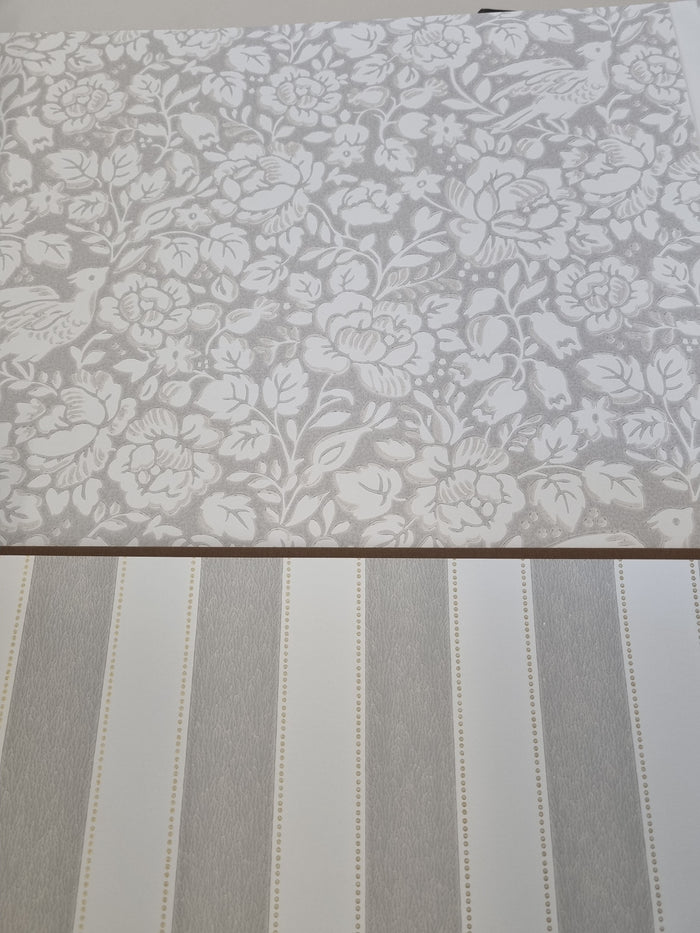 Jenny - Nightingale Wallpaper - Grey