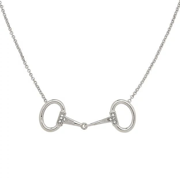 JPC Equestrian AWST Int'l Rhodium Horse Snaffle Bit Necklace