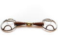 Jump 'In French Mouth Leather Covered Beval Bit