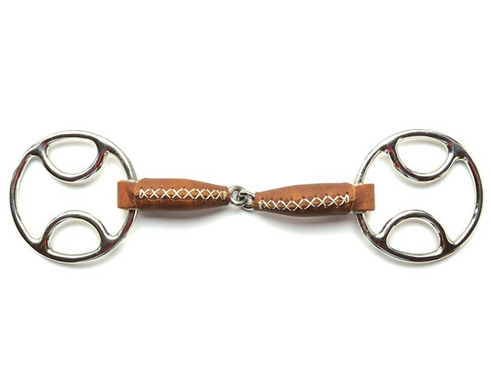 Jump 'In Jointed Leather Covered Beval Bit