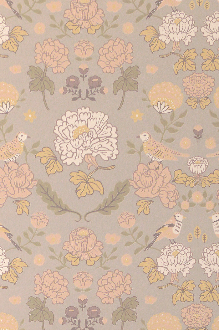 June Scandinavian Wallpaper - Grey