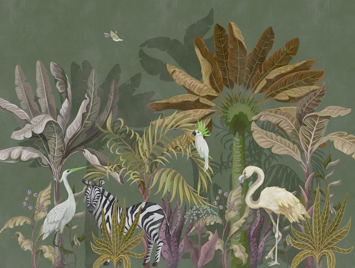 Jungle Boogie - Custom Sized Wallpaper Mural (per m2)