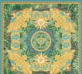 Versace Jungle Tile Wallpaper - Blue Gold Green