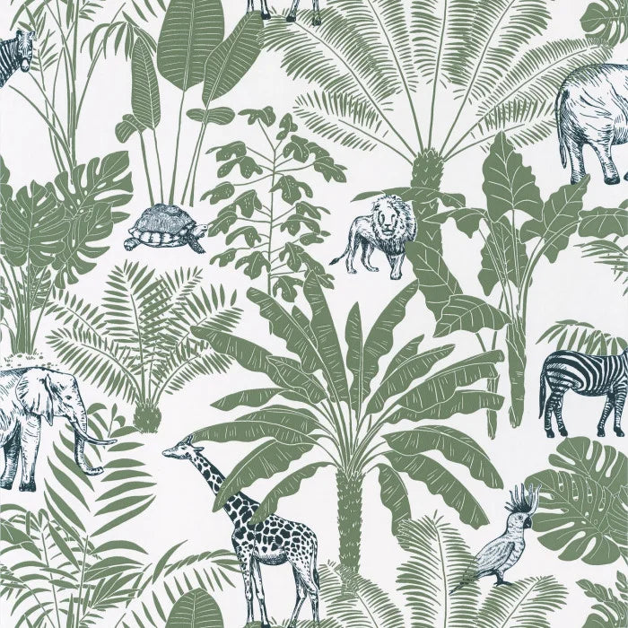 Jungle Trip Wallpaper - Green