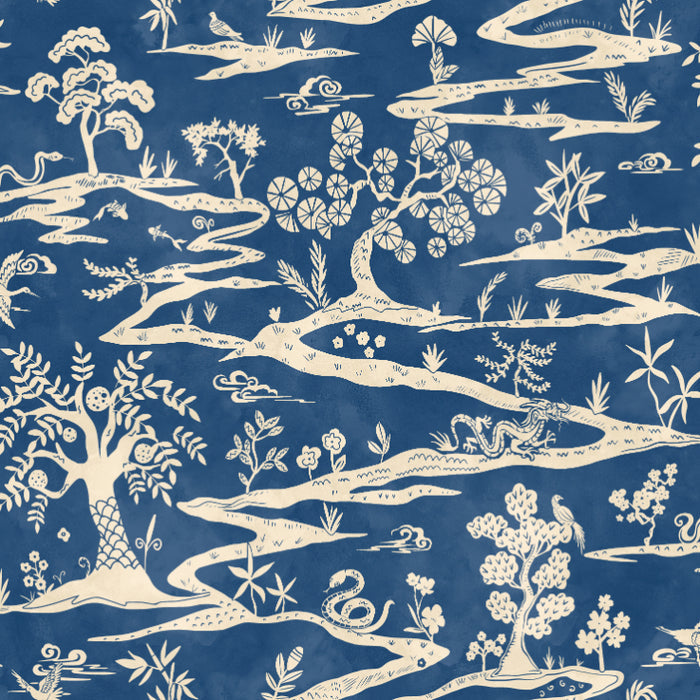 Kaiwa Wallpaper - Cobalt