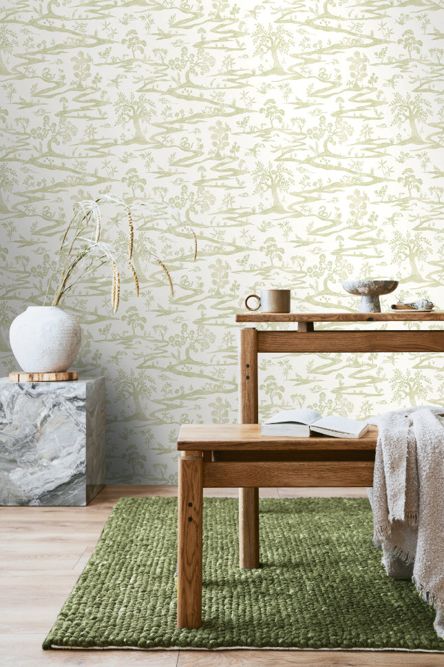 Kaiwa Wallpaper - Green Tea
