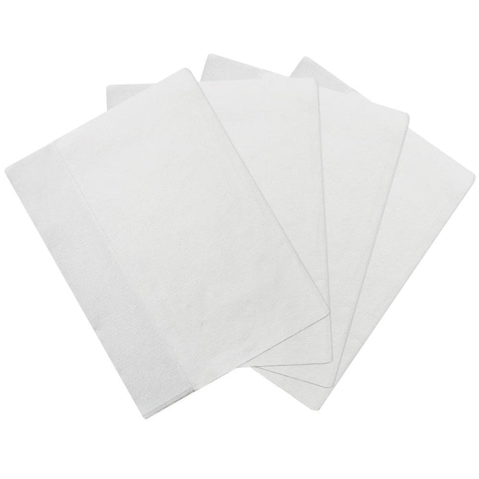 Karat 12"x13" Off-Fold Napkins - White - 6,000 ct-Napkins-Karat-Restaurant Supply Drop