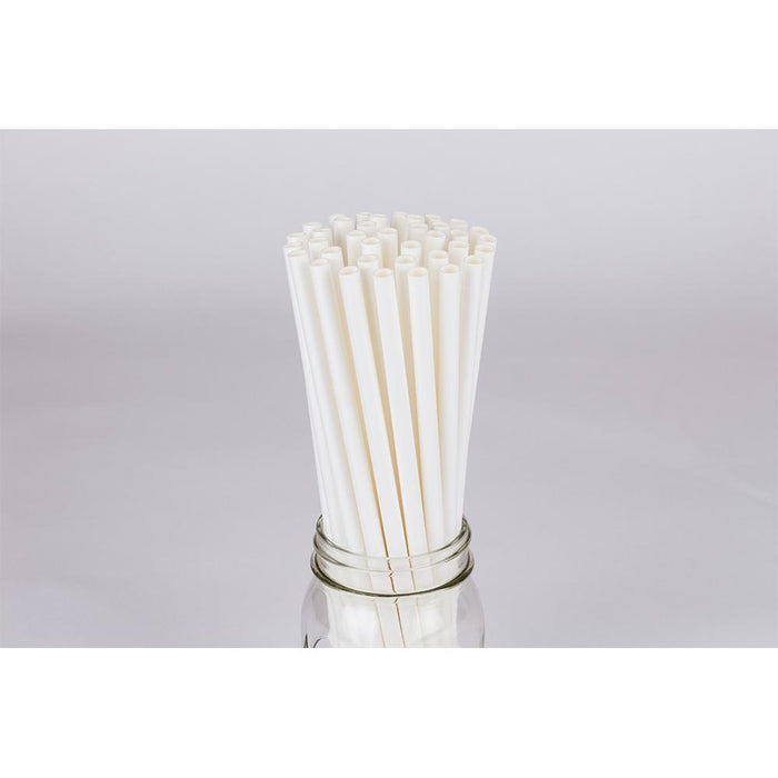 Karat Earth 10.25" Giant Paper Paper Straw (7mm) Wrapped - White (1,200 ct)-Paper Straws-Restaurant Supply Drop-Restaurant Supply Drop