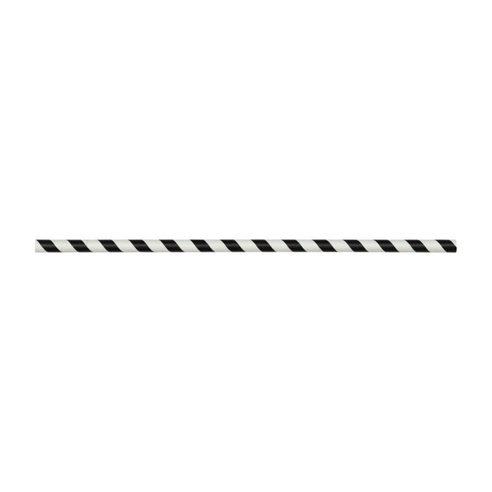 Karat Earth 10.25" Giant Paper Spiral Straws (7mm) Wrapped - Black & White (1,200 ct)-Paper Straws-Restaurant Supply Drop-Restaurant Supply Drop