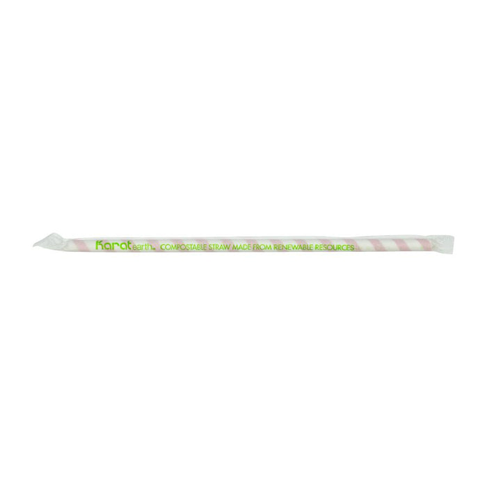 Karat Earth 10.25" Giant Paper Spiral Straws (7mm) Wrapped - Red & White (1,200 ct)-Paper Straws-Restaurant Supply Drop-Restaurant Supply Drop