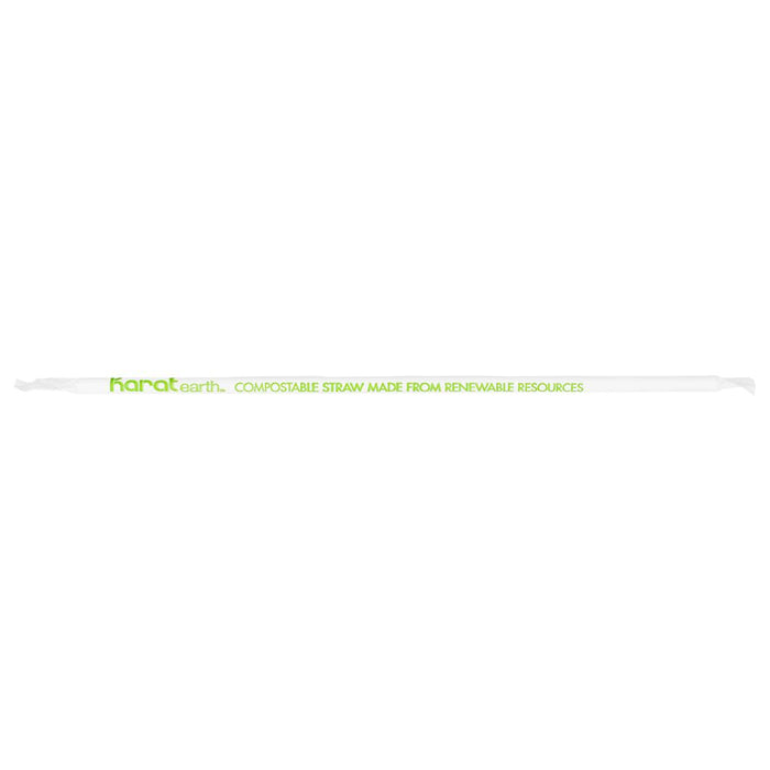 Karat Earth 10.25" Jumbo Paper Paper Straw (5mm) Wrapped - White (1,200 ct)-Paper Straws-Restaurant Supply Drop-Restaurant Supply Drop