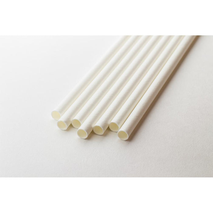 Karat Earth 10.25" Jumbo Paper Paper Straw (5mm) Wrapped - White (1,200 ct)-Paper Straws-Restaurant Supply Drop-Restaurant Supply Drop