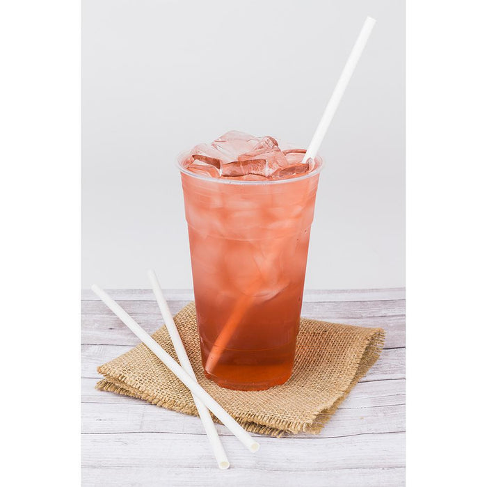 Karat Earth 10.25" Jumbo Paper Paper Straw (5mm) Wrapped - White (1,200 ct)-Paper Straws-Restaurant Supply Drop-Restaurant Supply Drop