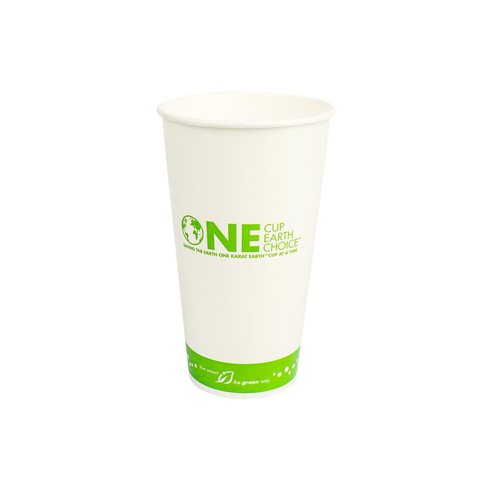Karat Earth 32oz Eco-Friendly Paper Cold Cups - One Cup, One Earth - 104.5mm - 600 ct-Cups & Lids-Karat-Restaurant Supply Drop