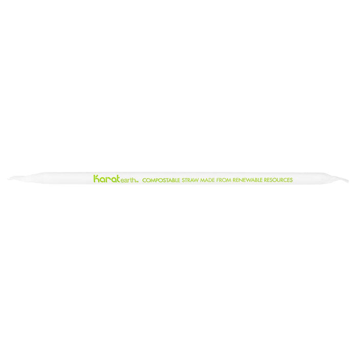 Karat Earth 7.75" Giant Paper Paper Straw (7mm) Wrapped - White (2,000 ct)-Paper Straws-Restaurant Supply Drop-Restaurant Supply Drop