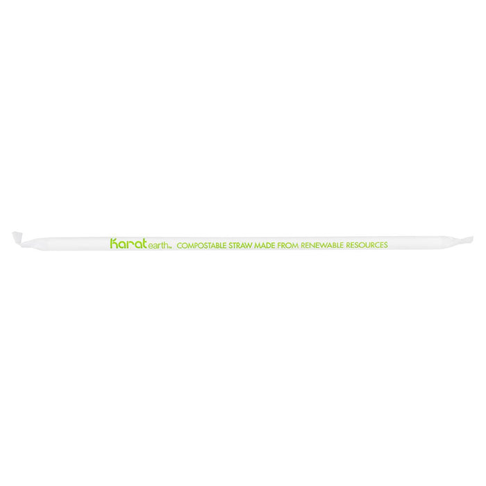 Karat Earth 7.75" Jumbo Paper Straw (5mm) White (2,000 ct)-Paper Straws-Restaurant Supply Drop-Restaurant Supply Drop
