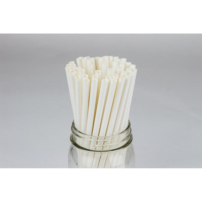 Karat Earth 7.75" Jumbo Paper Straw (5mm) White (2,000 ct)-Paper Straws-Restaurant Supply Drop-Restaurant Supply Drop