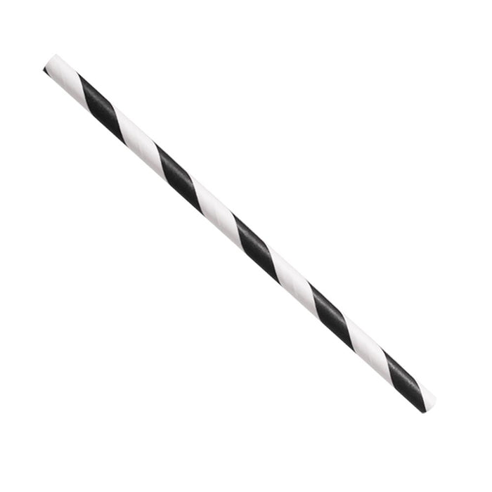 Karat Earth Stir Unwrapped Paper Stir Straw 5.25" (Black Spiral)-Paper Straws-Restaurant Supply Drop-Restaurant Supply Drop