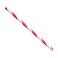 Karat Earth Stir Unwrapped Paper Straw 5.25" (Red Spiral)-Paper Straws-Restaurant Supply Drop-Restaurant Supply Drop