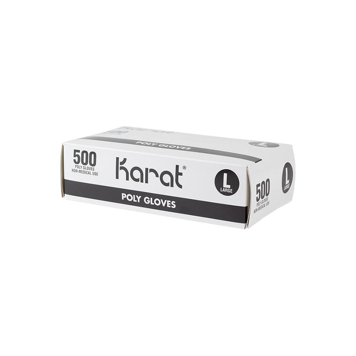 Karat Poly Gloves (Clear) Distributor Pack- Large - 10,000 ct-Gloves-Karat-Restaurant Supply Drop