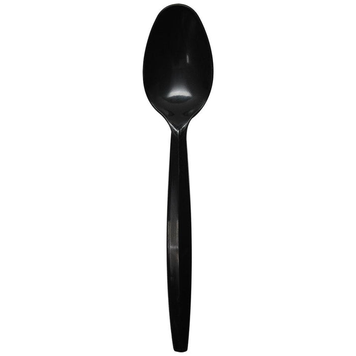 Karat PP Medium Heavy Weight Tea Spoons Bulk Box - Black - 1,000 ct-Utensils-Karat-Restaurant Supply Drop