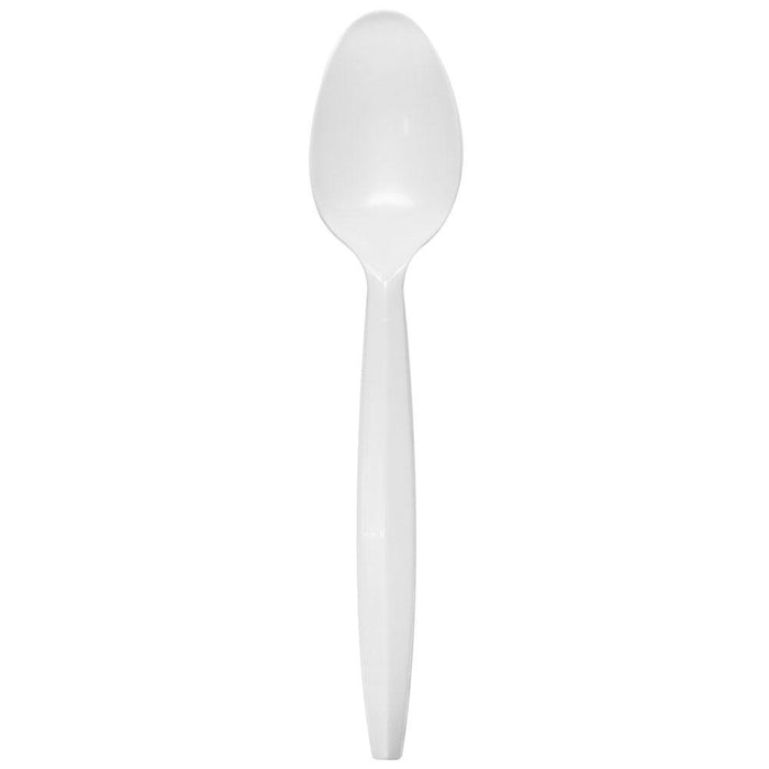 Karat PP Medium-Heavy Weight Tea Spoons Bulk Box - White - 1,000 ct-Utensils-Karat-Restaurant Supply Drop