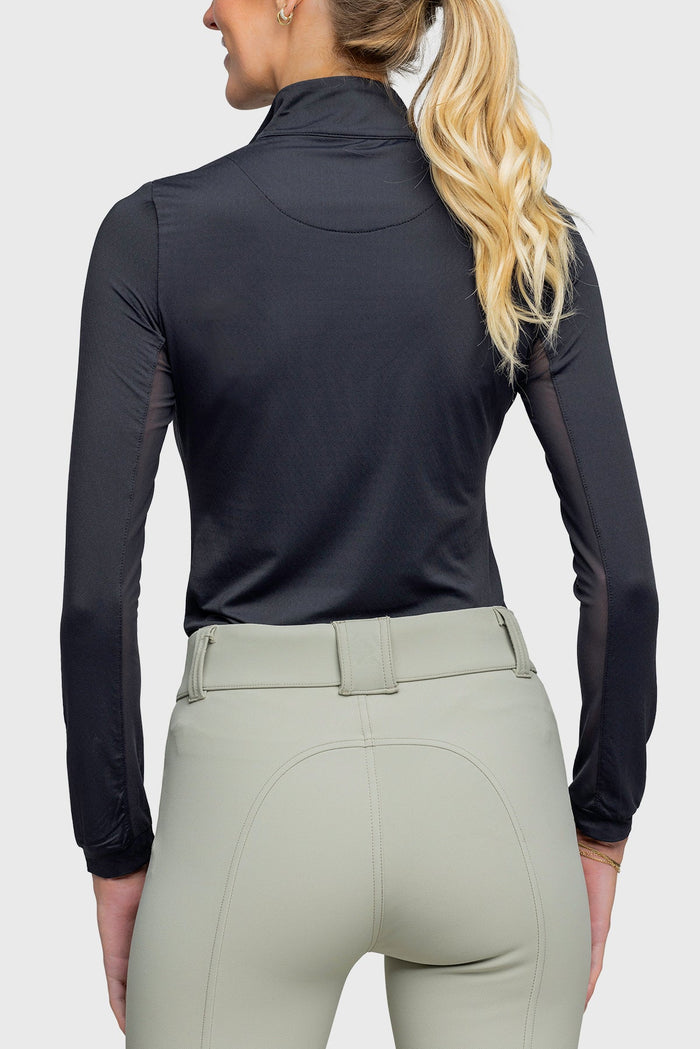 Kastel Denmark Black with Black Trim Long Sleeve Sun Shirt - Equiluxe Tack