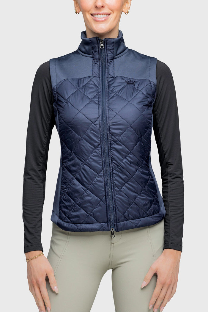 Kastel Denmark Navy Quilted Full Zip Vest