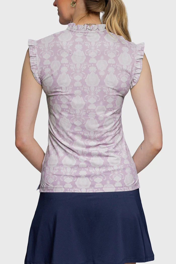 Kastel Denmark Ruffle Tank Sleeveless 1/4 Zip Sun Top