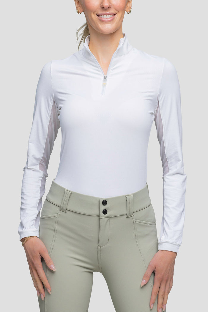 Kastel Denmark White with White Trim Sun Shirt - Equiluxe Tack