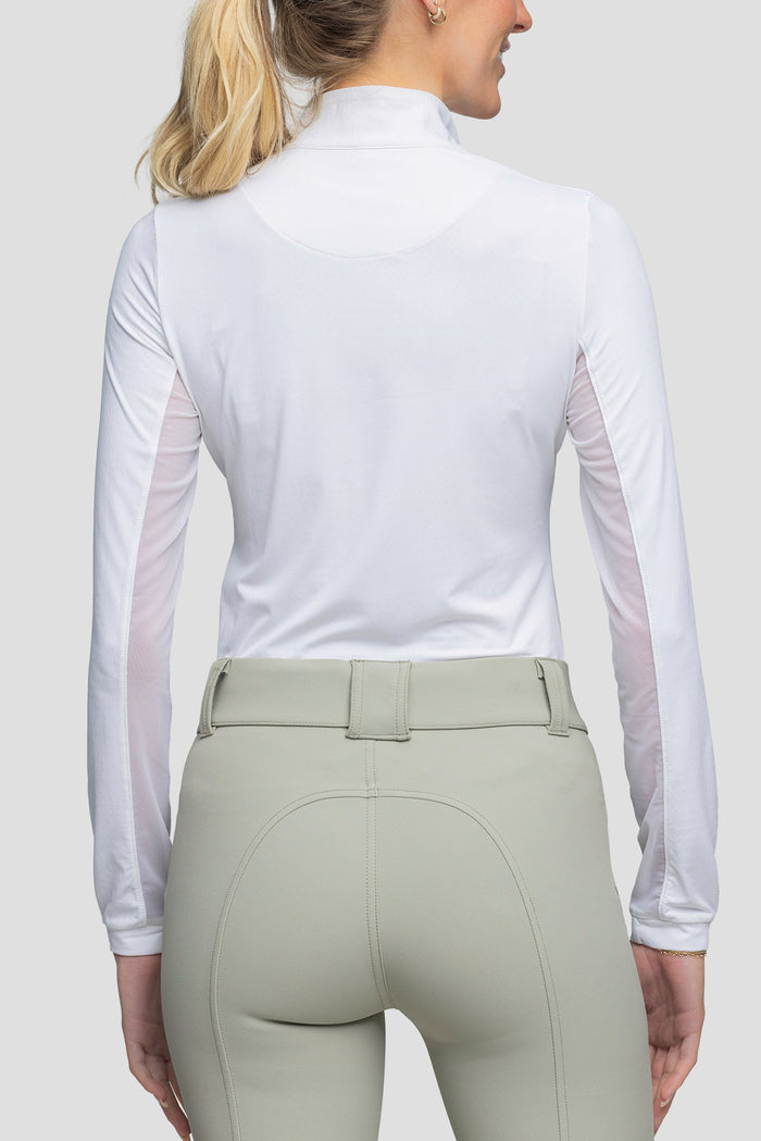 Kastel Denmark White with White Trim Sun Shirt - Equiluxe Tack