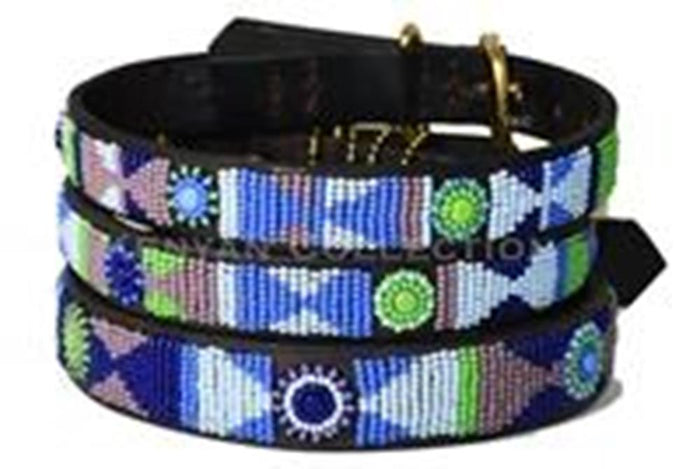 Kenyan Collection Passion Flower Beaded Dog Collar