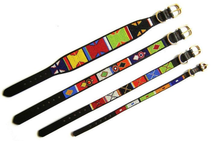 Kenyan Collection Primary Beaded Dog Collar