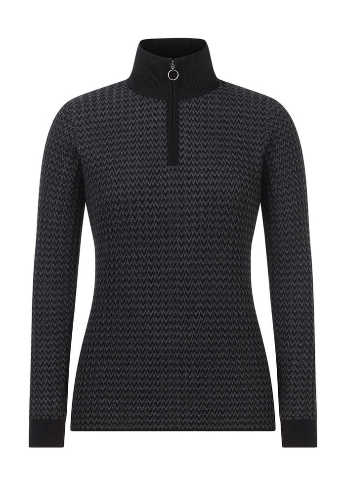 Kerrits Quarter Zip Herringbone Sweater '25